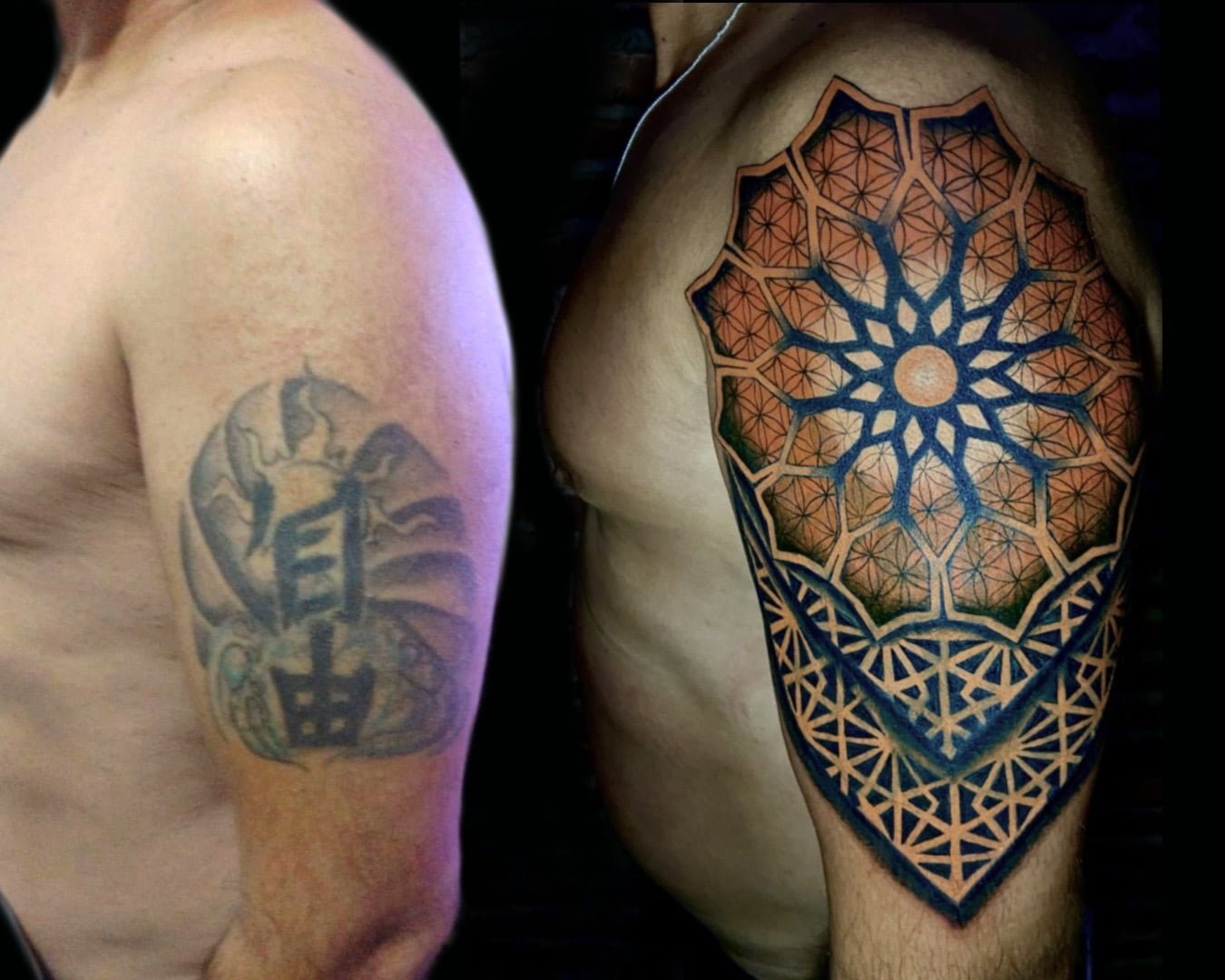 Cobertura de Tatuagem com Geometria